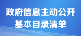 政府信息主動(dòng)公開基本目錄清單